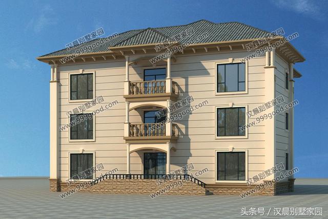 3套經典別墅圖，外觀簡約不單調，性價比超高，農村蓋房首選戶型！