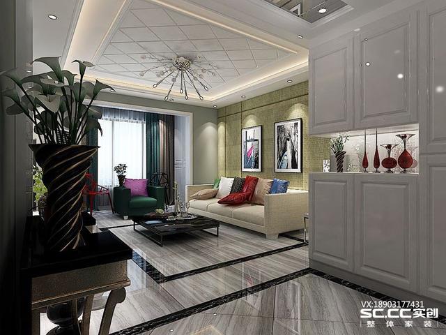 三室兩廳一衛(wèi)115㎡后現(xiàn)代風(fēng)格裝修效果圖，大氣時(shí)尚！