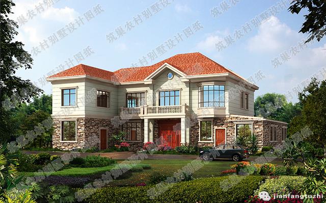 三層農村自建房，40萬2廳7室12×13帶健身房+套房，外觀設計非常大氣。