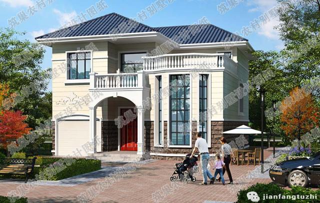 三層農村自建房，40萬2廳7室12×13帶健身房+套房，外觀設計非常大氣。