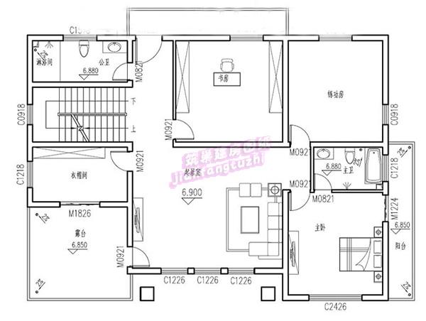 高檔歐式四層農村別墅設計圖，70萬180平方米，清新脫俗的外觀。