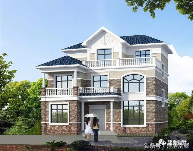 三層農村別墅，3棟面寬12米。