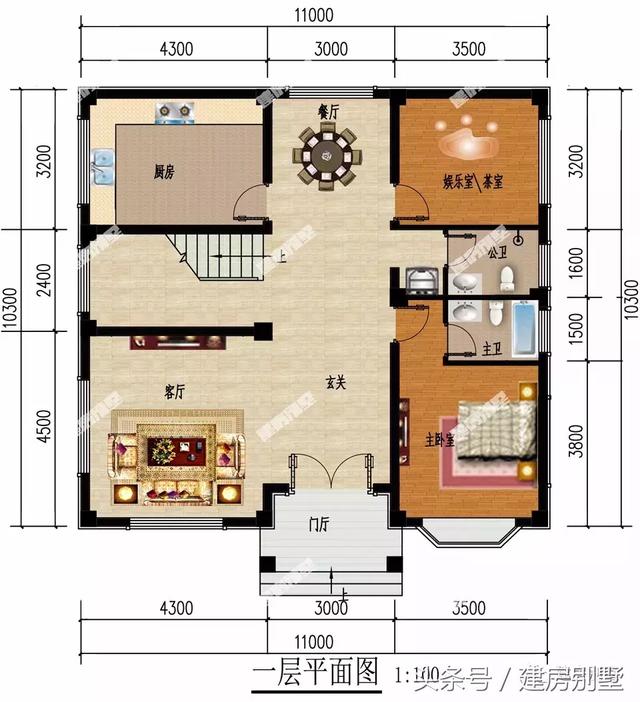 帶飄窗和平屋頂設計的四層豪宅別墅設計圖，建了這么一套好房子，想想都很美好