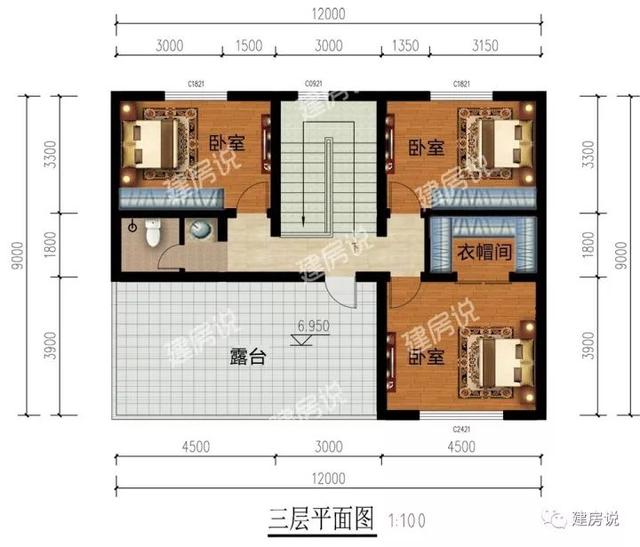 三款110平的農(nóng)村自建房設(shè)計圖紙，看了的人都一致好評