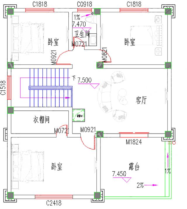 三層豪華農村自建房，3廳7室10×12帶臥室套房，外觀十分大氣。