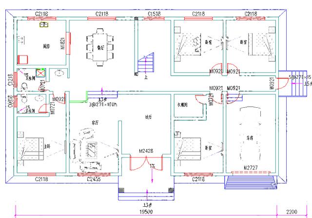 復(fù)式三層帶車庫豪華套房別墅設(shè)計圖，3廳11室20×13米，外觀設(shè)計非常時尚