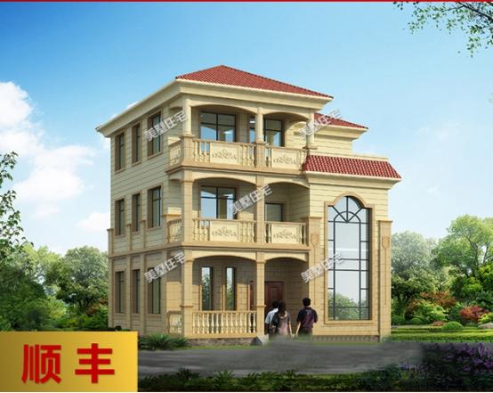 低調奢華三層小別墅，10X10米，精致的外觀。