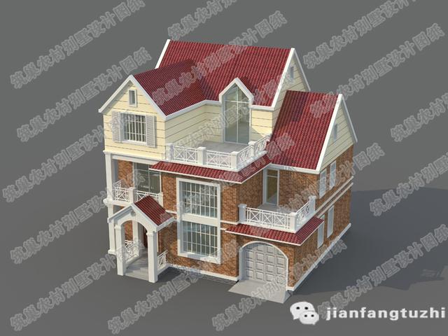 三層別墅設計圖，140㎡3廳7臥，造價37萬，帶堂屋+豪華套房！