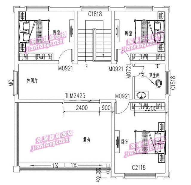 三層7房農村自建房，10*13米，經典又洋氣。