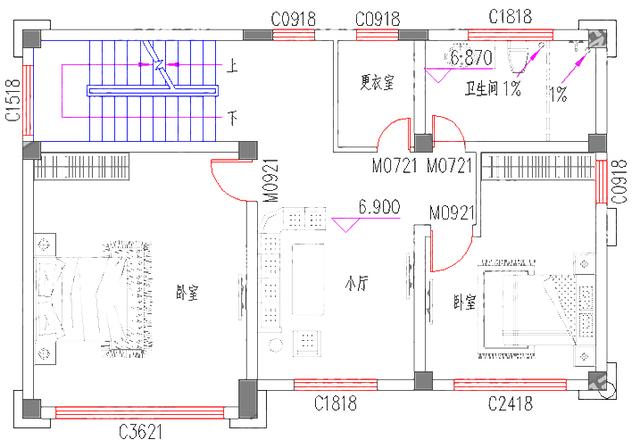 四層別墅設計圖，4廳6室帶佛堂休閑區，主體造價40萬，整體設計簡約大方，適合農村建房。