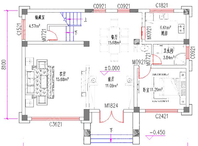 四層別墅設計圖，4廳6室帶佛堂休閑區，主體造價40萬，整體設計簡約大方，適合農村建房。