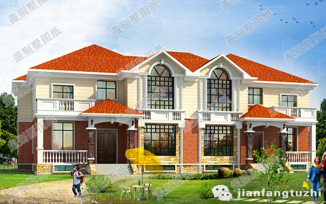 二層雙拼自建房，26×19米，造價(jià)110玩，帶地下室+堂屋+柴房+套房。