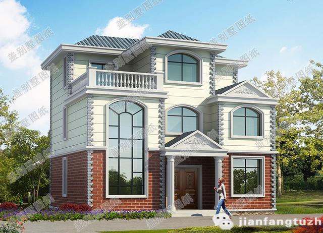 三層農村自建房，2廳6臥帶堂屋+套房，占地120㎡，造價26萬，經濟實用。