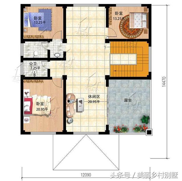 三層簡歐風(fēng)格農(nóng)村別墅，188平，造價(jià)50萬，陽光餐廳雙露臺(tái)。