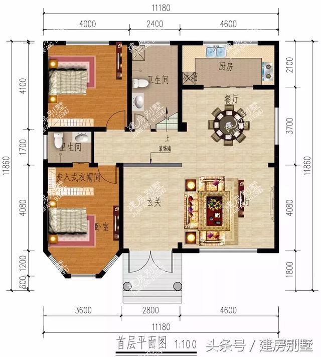 3棟漂亮又實用的三層別墅設計圖，第一棟應該不少于千戶家庭在建，戶型好，設計美觀。