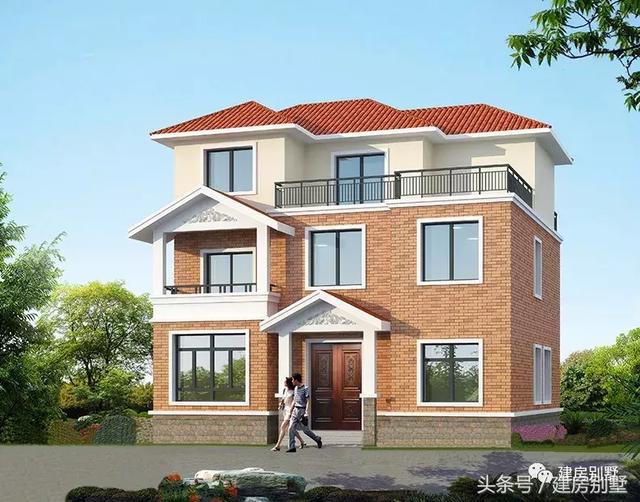 3棟漂亮又實用的三層別墅設計圖，第一棟應該不少于千戶家庭在建，戶型好，設計美觀。