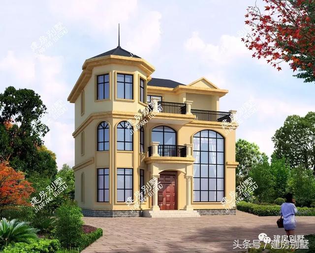 3棟漂亮又實用的三層別墅設計圖，第一棟應該不少于千戶家庭在建，戶型好，設計美觀。