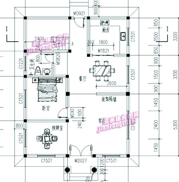二層農村自建房，9x12米，110平米，5臥2廳。