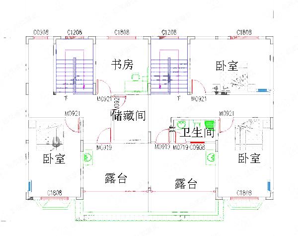 5款農村聯排雙拼兄弟合建房：三層別墅設計圖，16×12米，造價50萬。