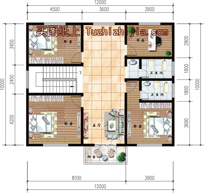 5套農村三層房屋圖，主體15萬，不用攢錢都能建