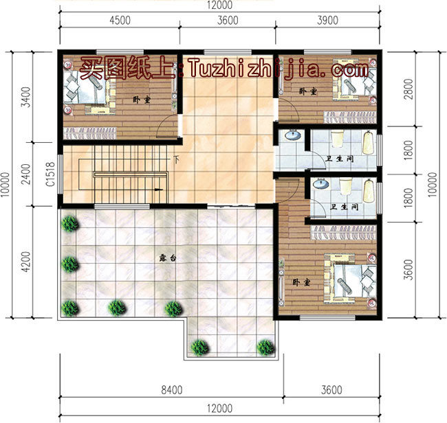 5套農村三層房屋圖，主體15萬，不用攢錢都能建