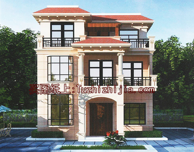 5套農村三層房屋圖，主體15萬，不用攢錢都能建