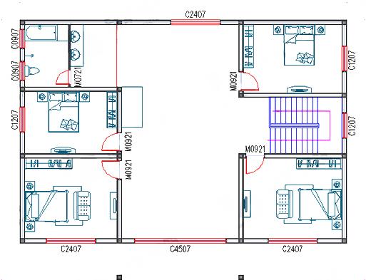 農村三層自建房，占地210㎡53萬1廳10臥帶堂屋，特別適合農村大家庭居住。