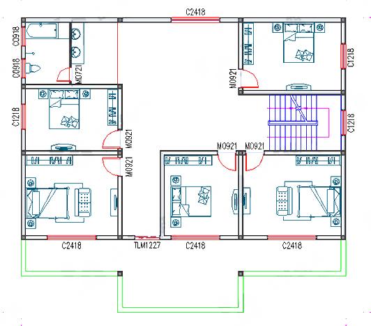 農村三層自建房，占地210㎡53萬1廳10臥帶堂屋，特別適合農村大家庭居住。