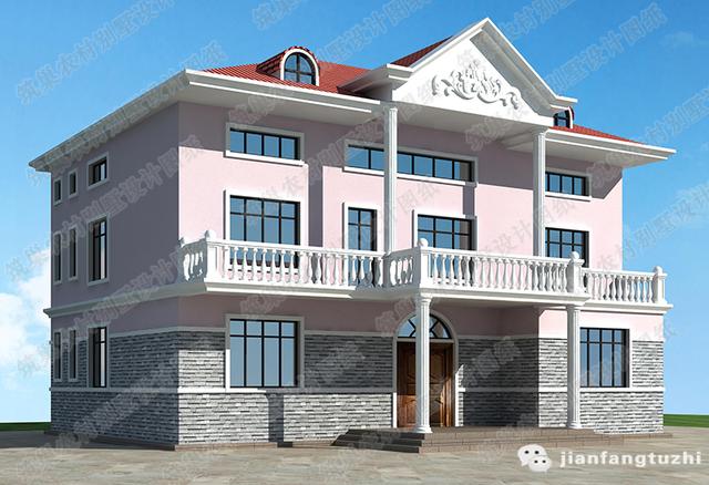 農村三層自建房，占地210㎡53萬1廳10臥帶堂屋，特別適合農村大家庭居住。