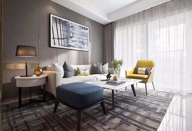 現(xiàn)代簡約風小戶型公寓裝修，92㎡，采用抽象化的藝術(shù)，灰度空間的高級感。