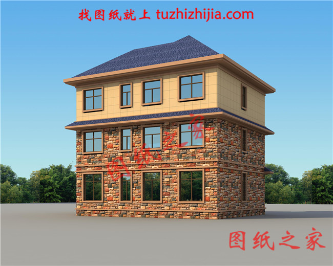 130平米左右三層農村小別墅,經典永不過時三層小洋樓