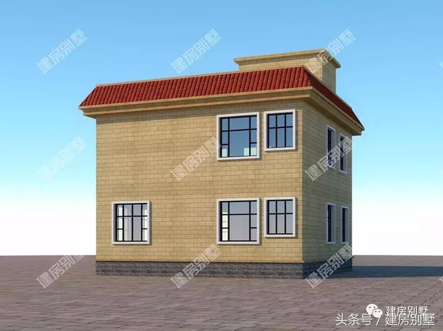 二層別墅設(shè)計圖，10×11米，造價不到20萬，建兩棟都不貴。