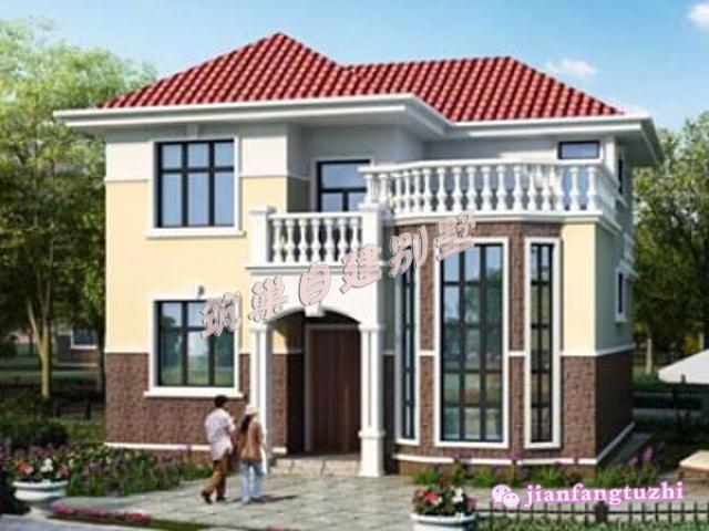 100平方米簡歐式二層農村自建房，10*10米，簡單實用。