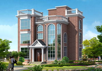 三層農村蓋房設計圖，占地90平面左右，屋頂設置成露臺