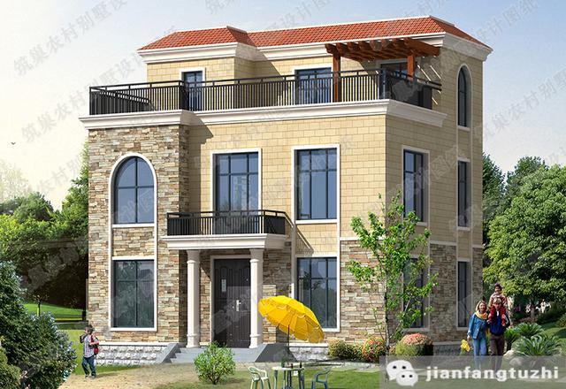 100平方米三層農(nóng)村自建房，2廳7臥經(jīng)濟(jì)實(shí)用，造價(jià)25萬