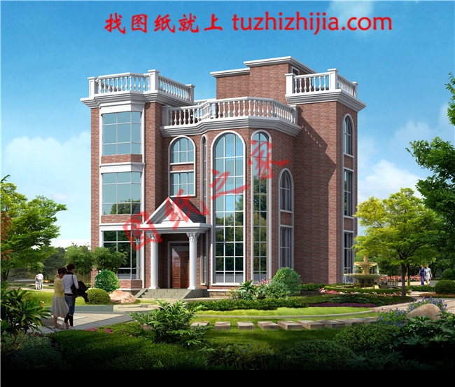 三層農村蓋房設計圖，占地90平面左右，屋頂設置成露臺