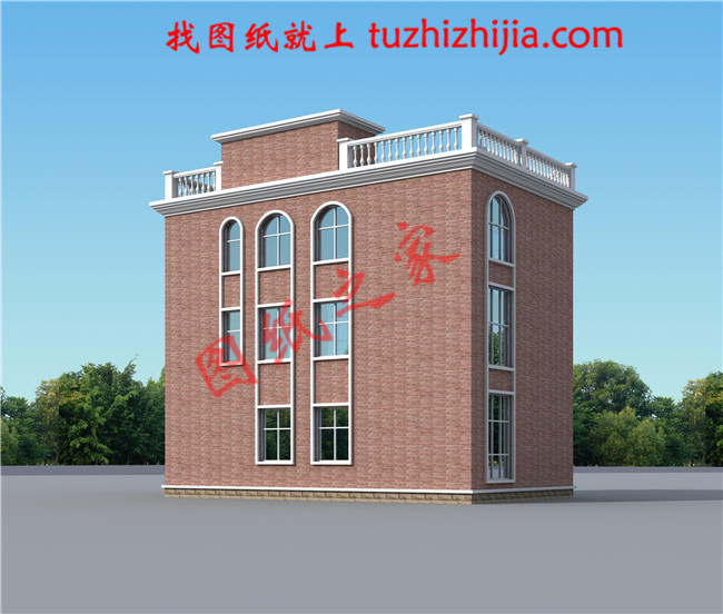 三層農村蓋房設計圖，占地90平面左右，屋頂設置成露臺