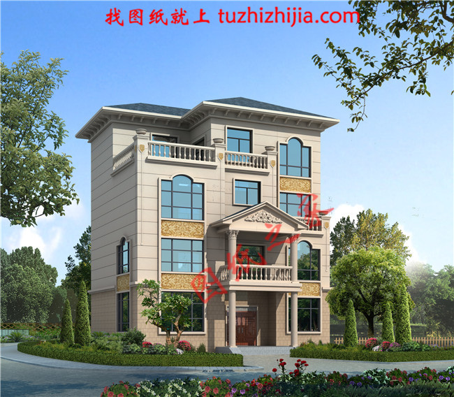 130平米最新氣派農村四層樓房設計圖,四層樓房圖片