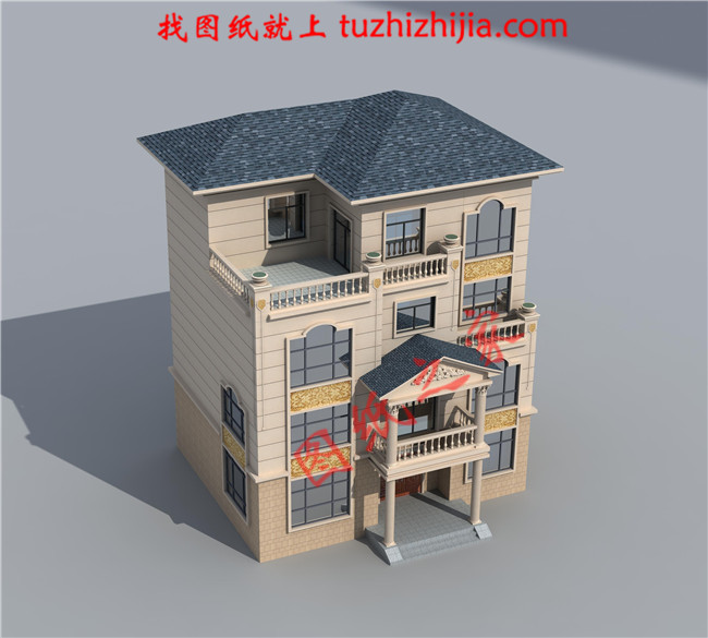 130平米最新氣派農村四層樓房設計圖,四層樓房圖片