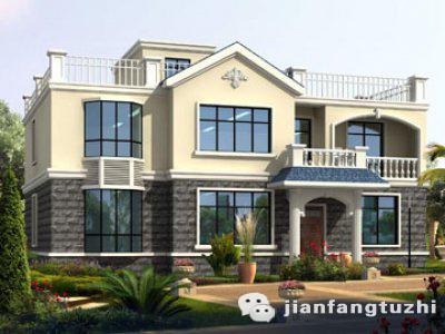 16*11米二層平屋頂自建房，2廳6臥，造價30萬，外觀簡約大氣，多功能房+飄窗。