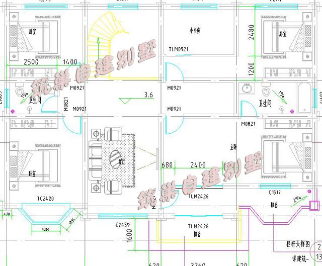 160平方米二層農村自建別墅設計圖，造型極其精致美觀。