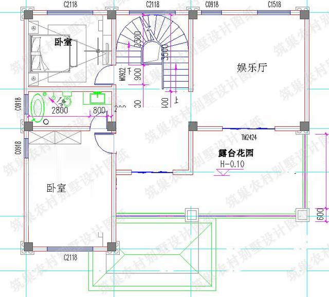13×11米三層農村別墅設計圖，3廳6臥，造價35萬，戶型設計豪華大氣，露臺花園+休閑廳+娛樂廳。