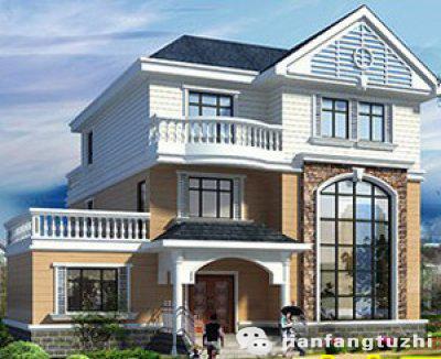 13×14米二層農村自建房，1廳5臥，挑空客廳+套房+車庫，美觀大氣。