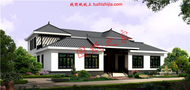 二層小型簡單四合院設計圖,戶型方正,左右對稱,傳統文化的傳承