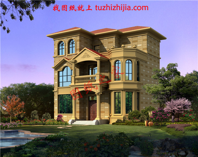 6款25萬(wàn)左右農(nóng)村三層別墅圖，保證讓你眼前一亮