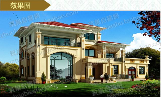 3廳5臥三層別墅設計圖，占地150㎡，挑空客廳+車庫+棋牌房+天面花園，造價50萬