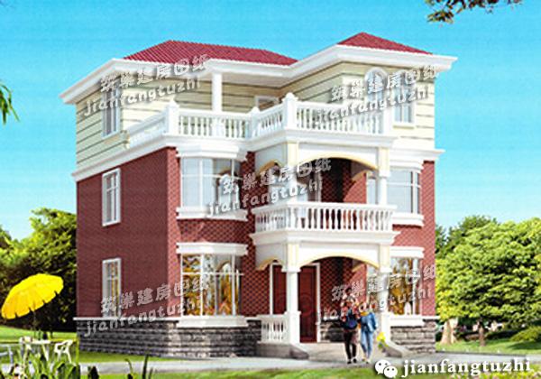 8臥簡約三層農村自建房，11x10米，占地110平方米