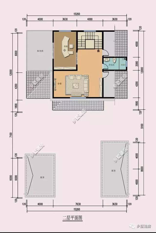 農村二層別墅圖主體造價僅需29萬左右，帶車庫、露臺，配超大庭院，既實用又美觀！