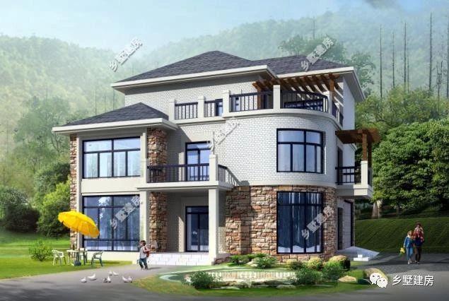 三層別墅圖造價40萬，城市買房首付都不夠，不如在農村自建一棟別墅享受一生。