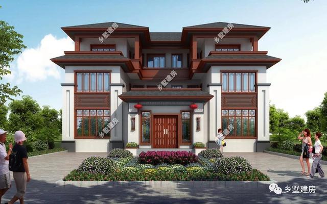 新中式農村四合院別墅設計圖，簡單大方，和家人一起感受寧靜淡雅的生活是一件多么棒的事